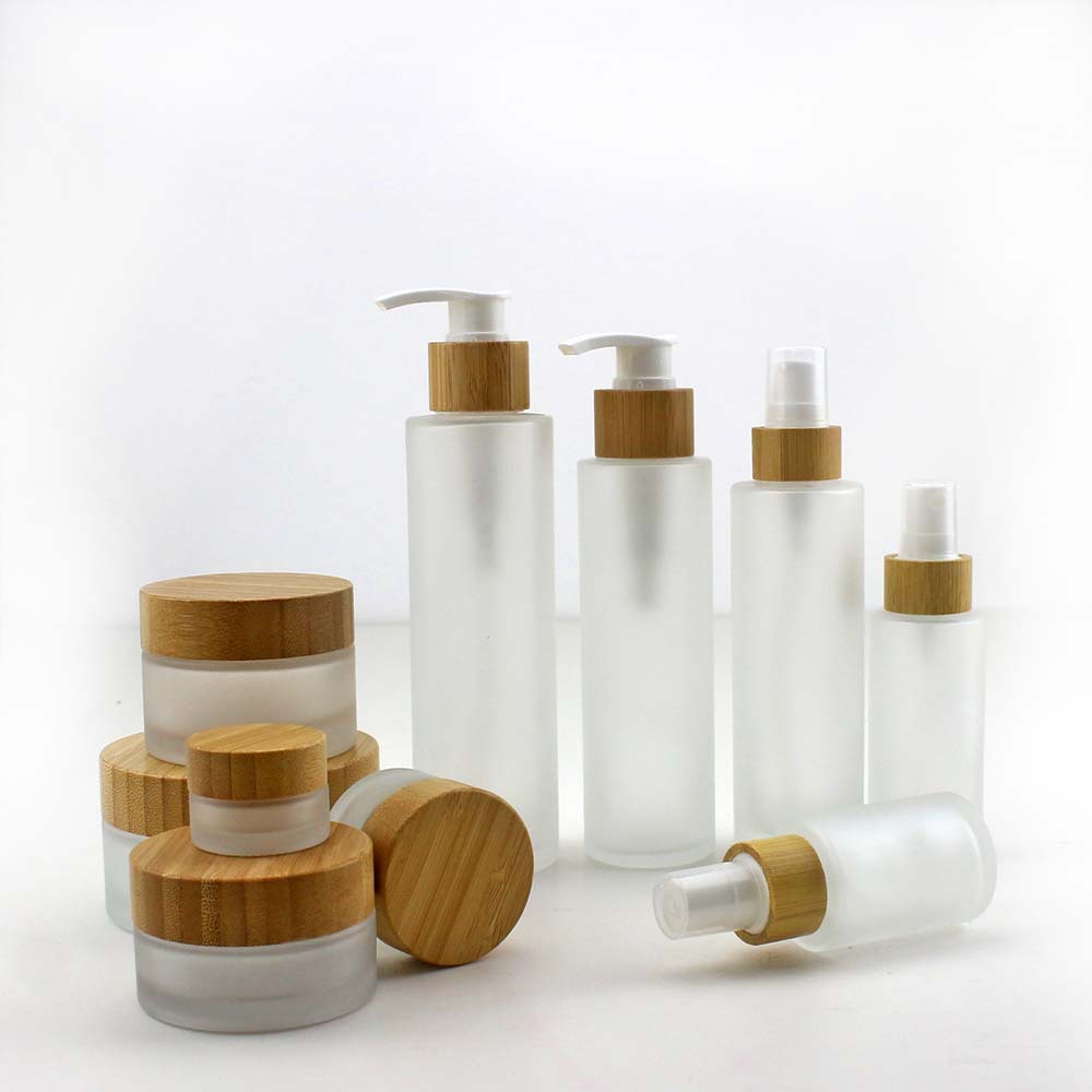 Perfume Fragrance Story - Natural Bamboo Perfume Bottle Frosted Glass