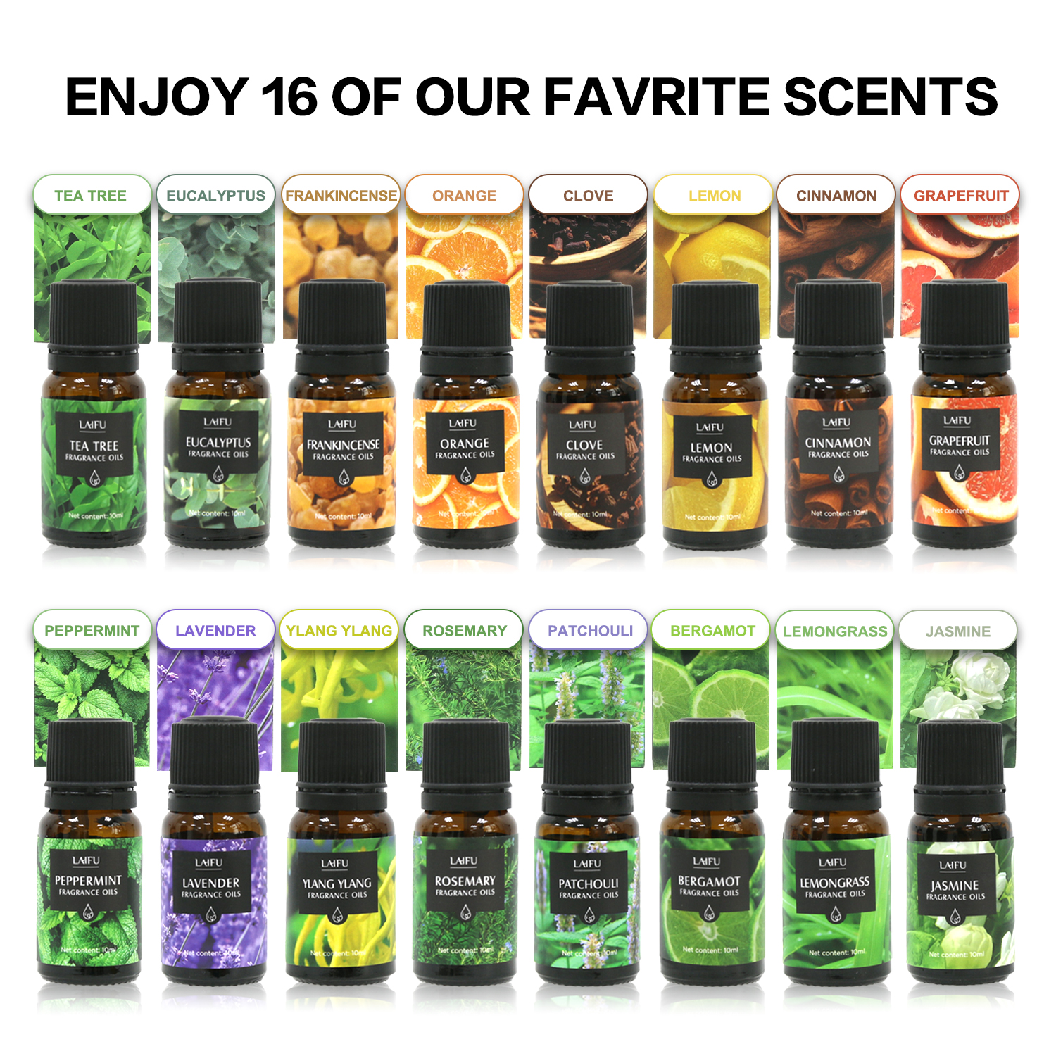 16x10ml Essential Oils Set for - Perfume Fragrance World ulasan dan harga